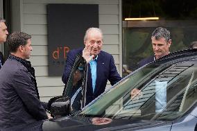 Don Juan Carlos Leaving Restaurant - Spain