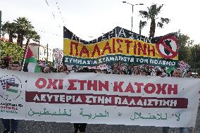 Solidarity Rally In Athens, Greece On The 76th Anniversary Of The Nakba