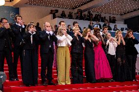 Cannes - Judith Godreche Me Too Action at Screening of Mad Max Furiosa AAR