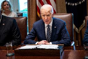 Presidnet Biden holds meeting with Joint Chiefs and Combatant Commanders at the White House