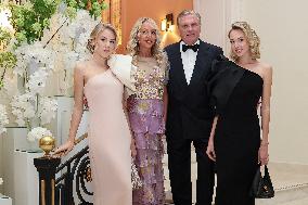 Cannes - Prince Charles of Bourbon And Family At Carlton Hotel