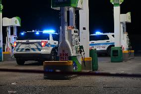 35-Year-Old Male Inside Pickup Truck In Gas Station Parking Lot Shot And Killed
