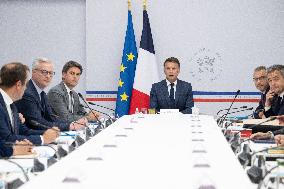 President Macron At Defense Council - Paris