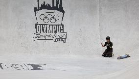 (SP)CHINA-SHANGHAI-OLYMPIC QUALIFIER SERIES SHANGHAI-SKATEBOARDING-WOMEN'S PARK-PRELIMS (CN)