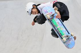 (SP)CHINA-SHANGHAI-OLYMPIC QUALIFIER SERIES SHANGHAI-SKATEBOARDING-WOMEN'S PARK-PRELIMS (CN)
