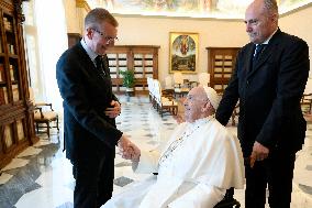 Pope Francis In Private Audience - Vatican