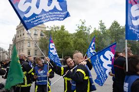 Firefighter Unions Protest - Paris