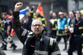 Firefighter Unions Protest - Paris