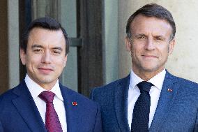 Emmanuel Macron meets with Ecuador President - Paris