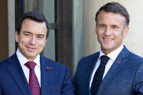 Emmanuel Macron meets with Ecuador President - Paris