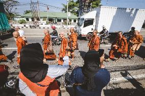 Thudong Ritual Of Buddhist Monks In Indonesia