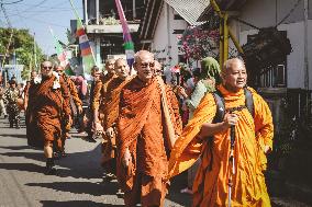 Thudong Ritual Of Buddhist Monks In Indonesia