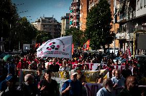 Housing Associations And Movements Demonstrate In Rome