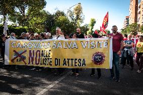 Housing Associations And Movements Demonstrate In Rome