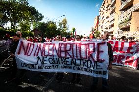 Housing Associations And Movements Demonstrate In Rome