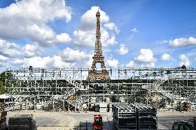 Construction work for the upcoming Olympic and Paralympic Games Paris 2024 FA
