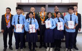 NEPAL-DOLAKHA-CHINA-AIDED SCHOOLS-HANDOVER