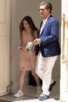 Cannes - Romy Croquet and Roman Coppola Exit The Carlton