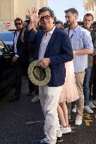 Cannes - Romy Croquet and Roman Coppola Exit The Carlton