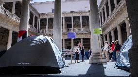 Activists Set Up Gaza Solidarity Camps Across Palazzo Bo at the University of Padua
