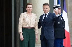 President Macron Meets Danish Prime Minister - Paris