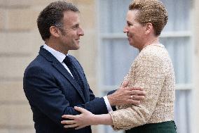 President Macron Meets Danish Prime Minister - Paris