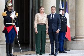 President Macron Meets Danish Prime Minister - Paris