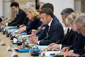 Emmanuel Macron meets with Mayotte Elected Officials - Paris