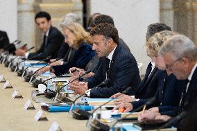 Emmanuel Macron meets with Mayotte Elected Officials - Paris
