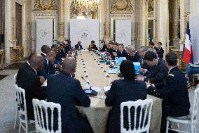 Emmanuel Macron meets with Mayotte Elected Officials - Paris