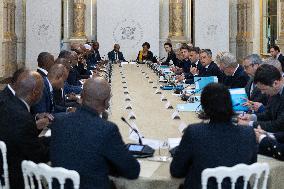 Emmanuel Macron meets with Mayotte Elected Officials - Paris