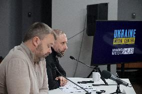 Briefing on construction of defence structures in Kharkiv