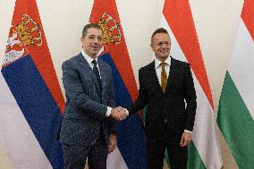 HUNGARY-BUDAPEST-FM-SERBIA-FM-MEETING