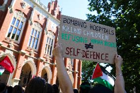 Solidarity Protest With Palestine At The Jagiellonian University In Krakow