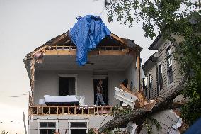 Damage From Disastrous Derecho Storm In Houston