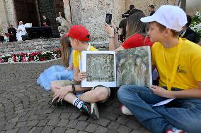 Pope Francis Holds A Meeting With Children And Youth - Verona