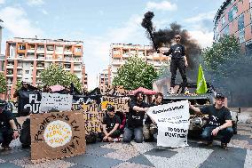 Protest Against ArcelorMittal, 2024 Olympics Partner - Toulouse
