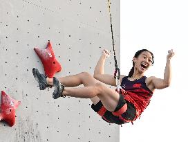 (SP)CHINA-SHANGHAI-OLYMPIC QUALIFIER SERIES SHANGHAI-SPORT CLIMBING-WOMEN'S SPEED (CN)