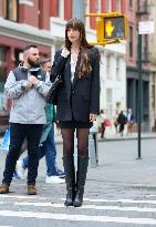 Dakota Johnson Filming - New York City