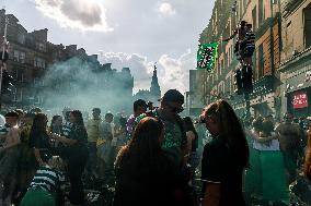 Scotland : Celtic Fans Celebrate The Championship