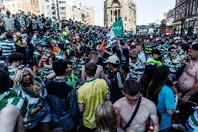 Scotland : Celtic Fans Celebrate The Championship