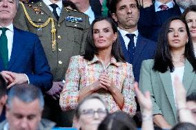 Queen Letizia Attends Spanish Queen's Cup Final Match - Zaragoza