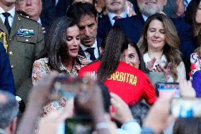 Queen Letizia Attends Spanish Queen's Cup Final Match - Zaragoza