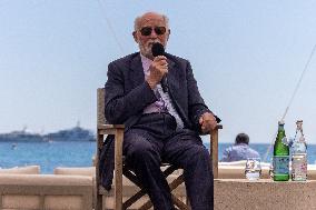 Cannes - Nicolas Seydoux Conference At The Plage des Palmes