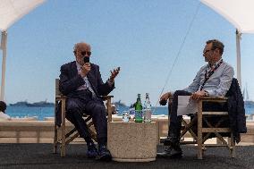 Cannes - Nicolas Seydoux Conference At The Plage des Palmes