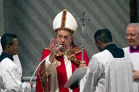 Pope Francis Leads A Mass On Pentecost Day - Vatican