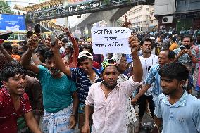 Auto Rickshaw Drivers Protest In Dhaka.