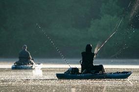 Fishermen And Wildlife At The Oxbow Nature Conservancy