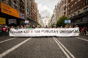 Demonstration In Defense Of Public Health System In Madrid