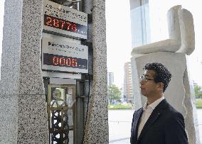 Hiroshima resets "peace clock"